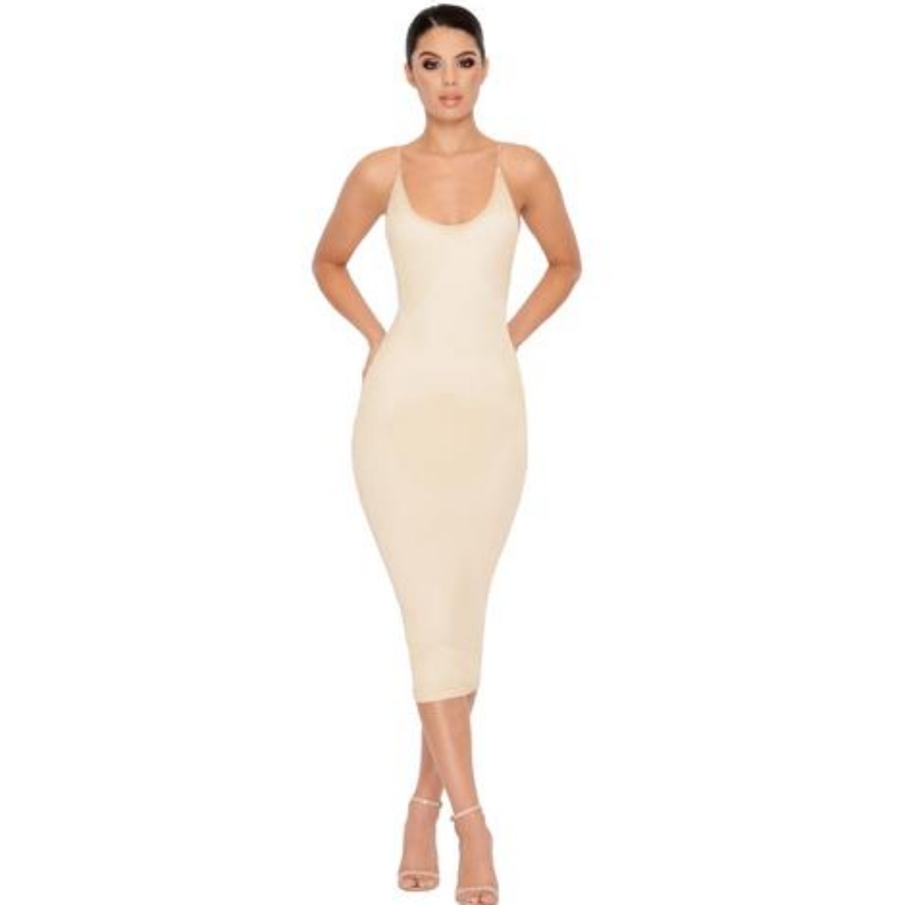 Oh Polly | Gold & Creme Dress